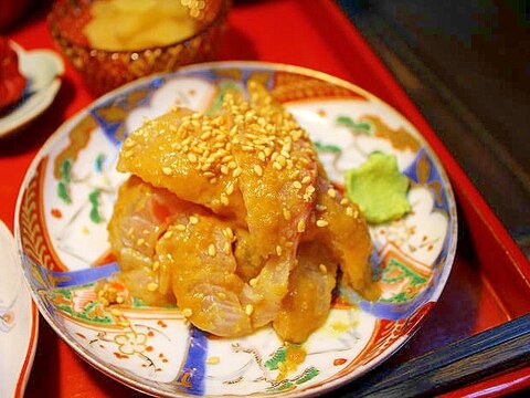 鯛の胡麻だれ